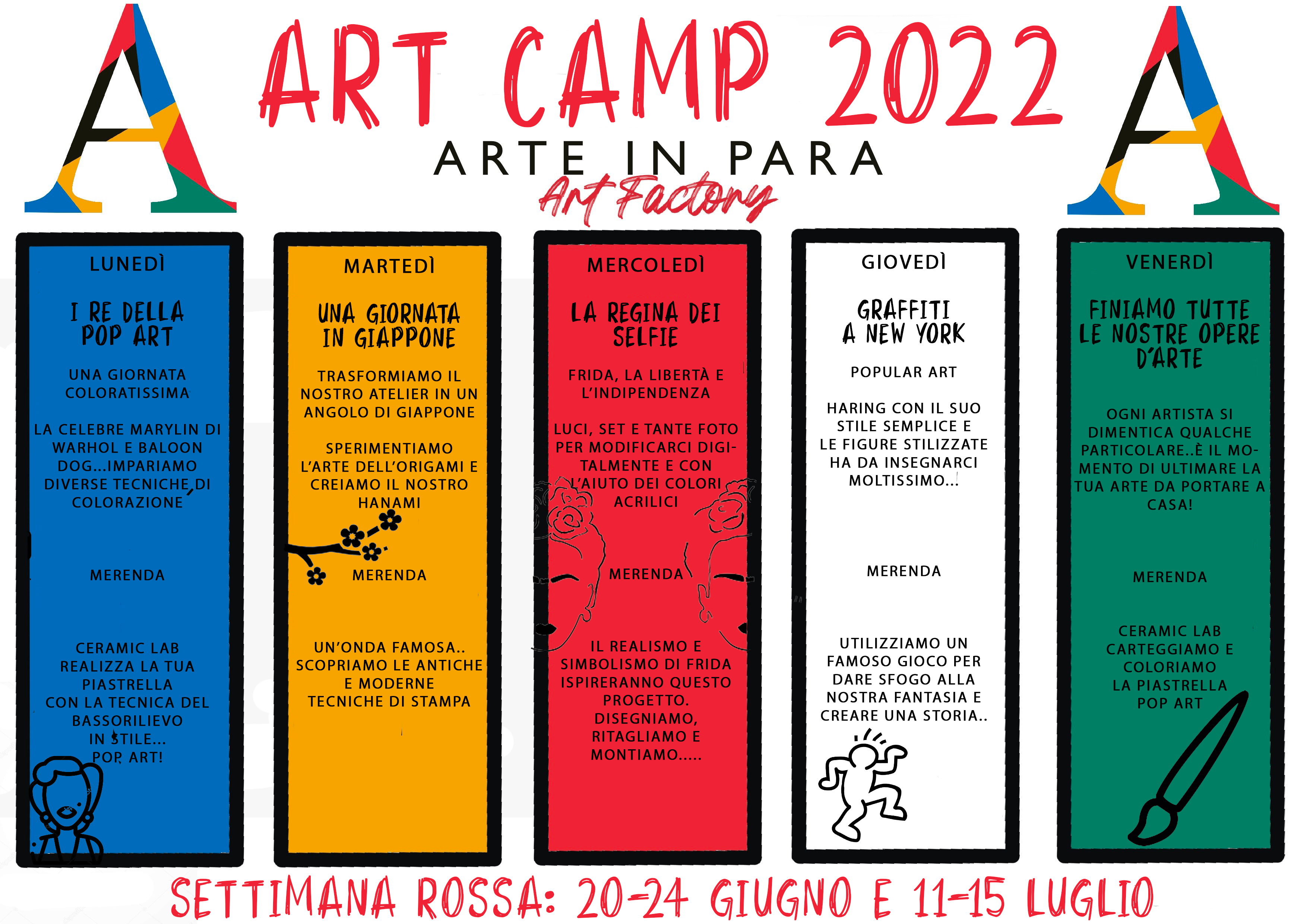 SETTIMANA2 settimana rossa art camp 2022