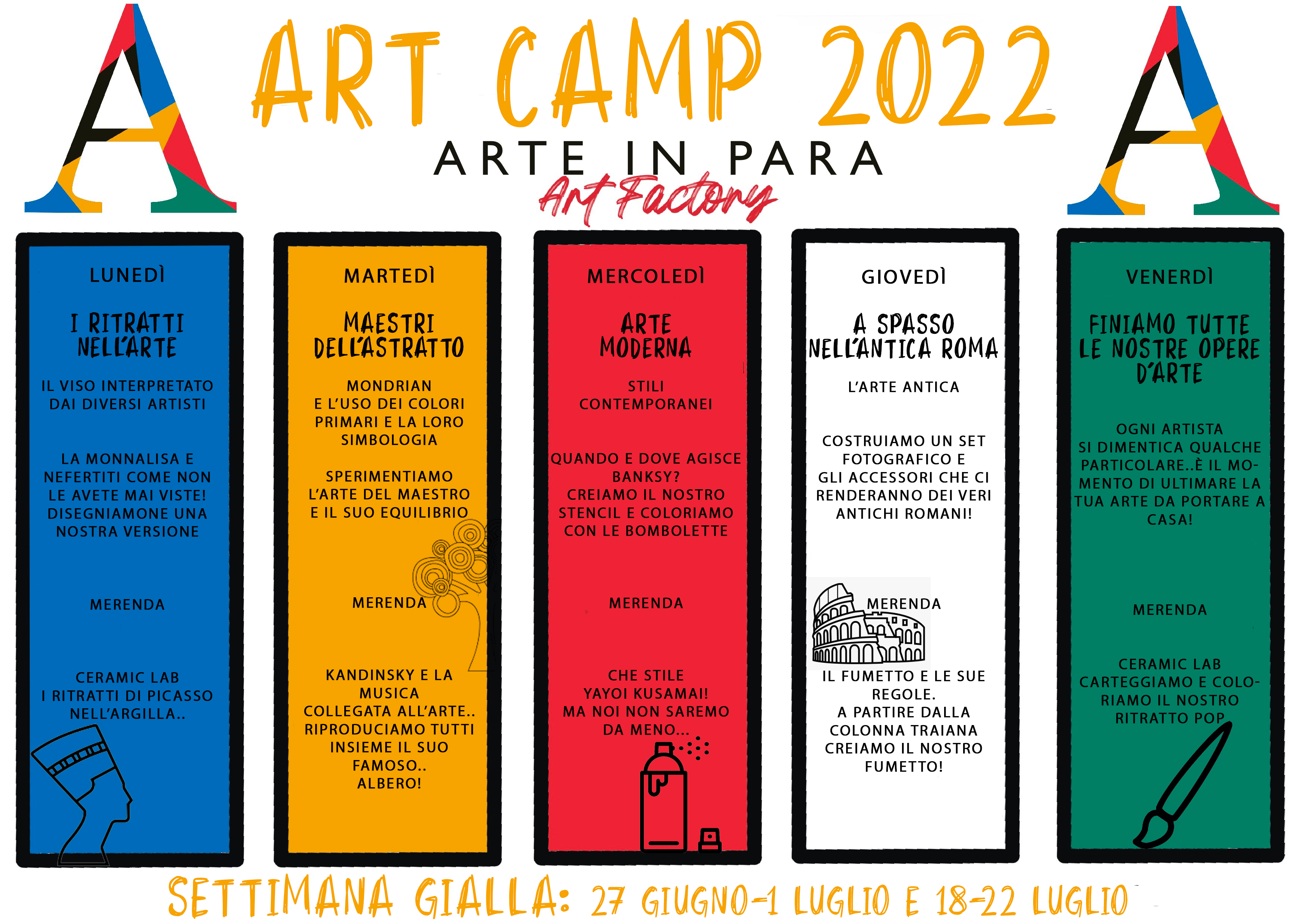 settimana gialla art camp 2022