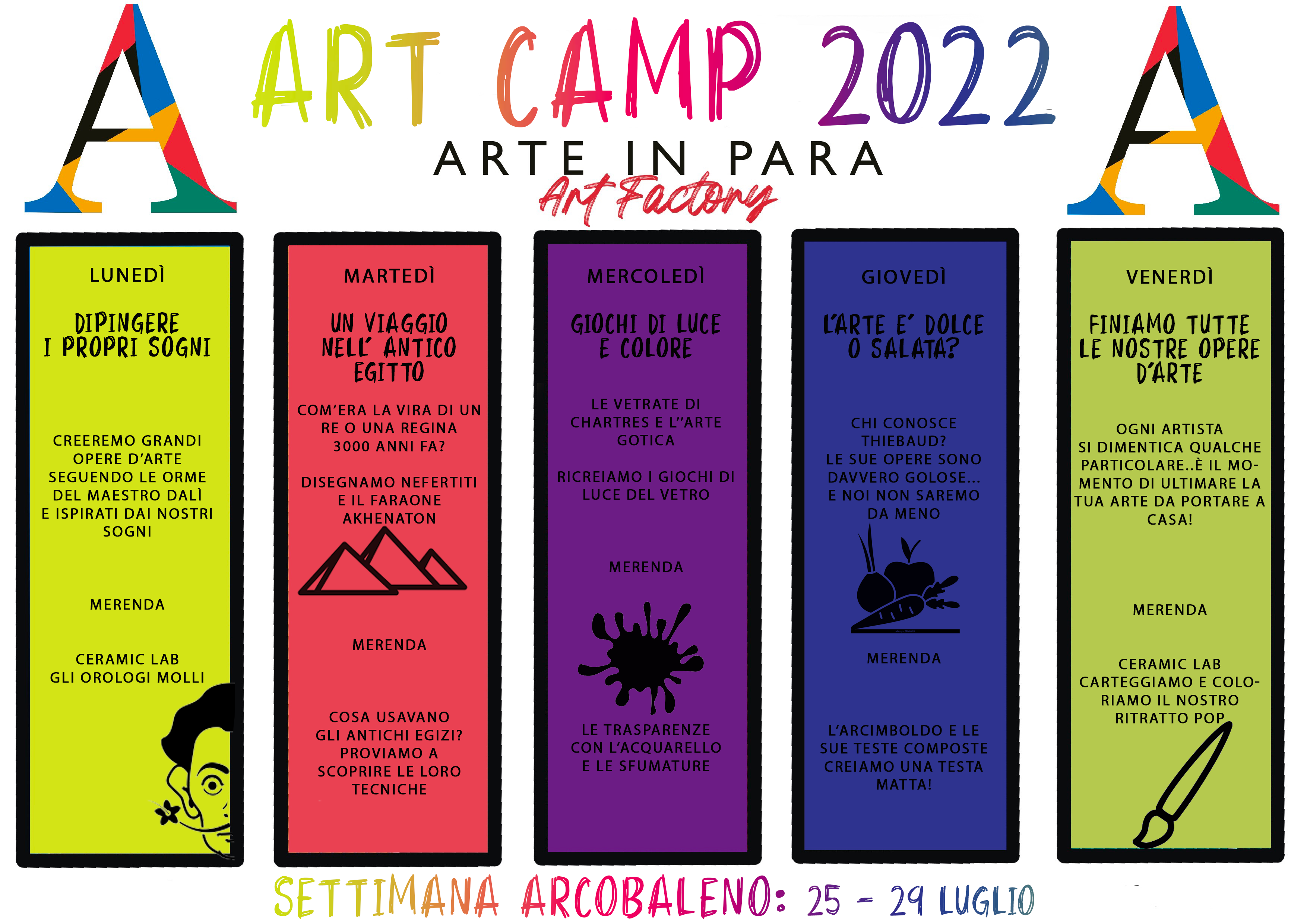 SETTIMANA ARCOBALENO settimana arcobaleno art camp